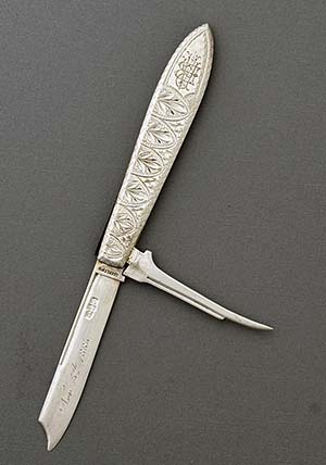Gorham antique sterling silver engraved pocket knife